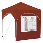 Pop-up Partyzelt 192 x 192 x 245 cm Terrakotta