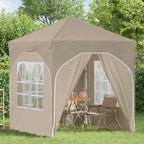 Pop-up Partyzelt 192 x 192 x 245 cm Creme