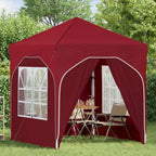 Pop-up Partyzelt 192 x 192 x 245 cm Bordeauxrot