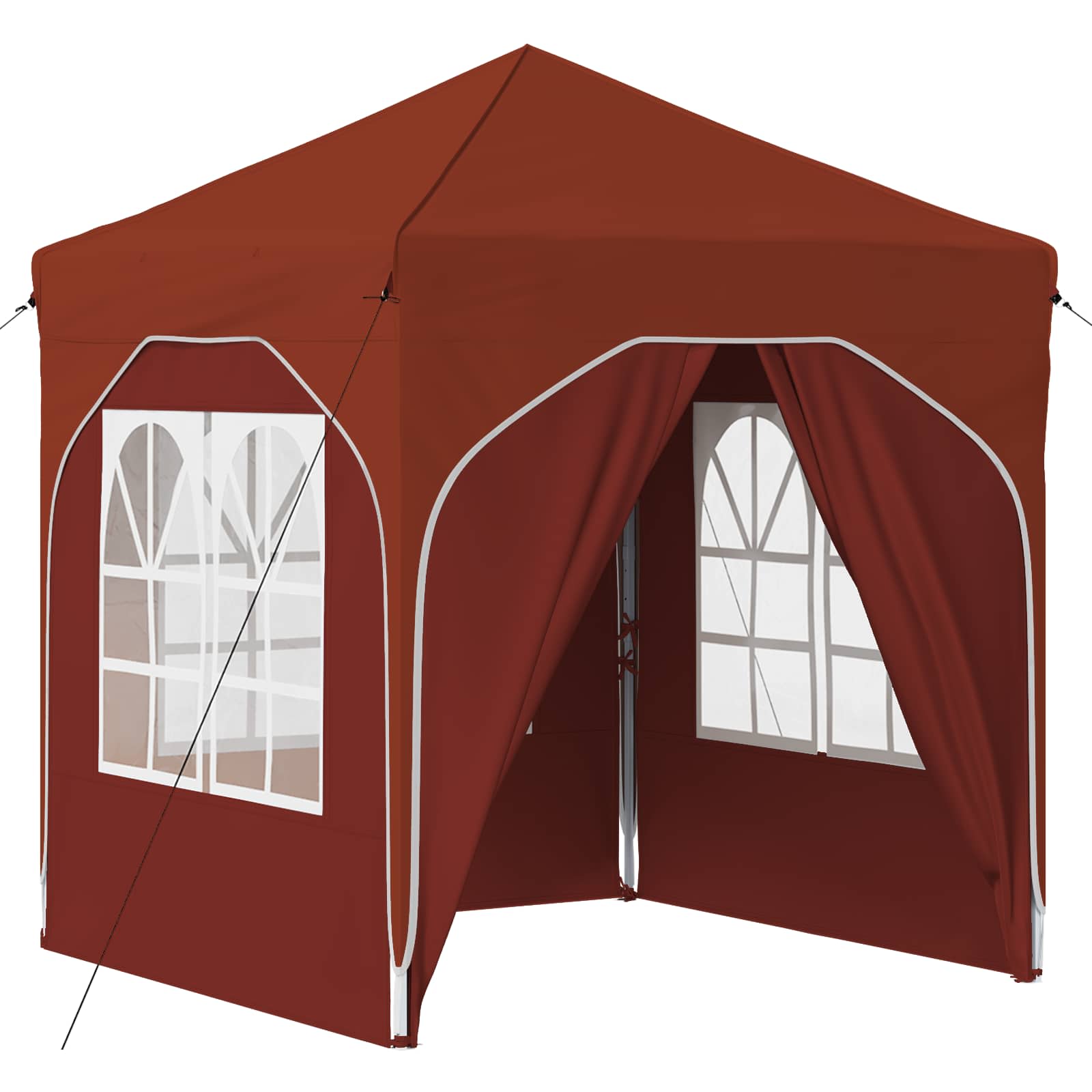 Pop-up Partyzelt 192 x 192 x 245 cm Terrakotta