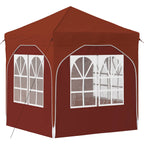 Pop-up Partyzelt 192 x 192 x 245 cm Terrakotta