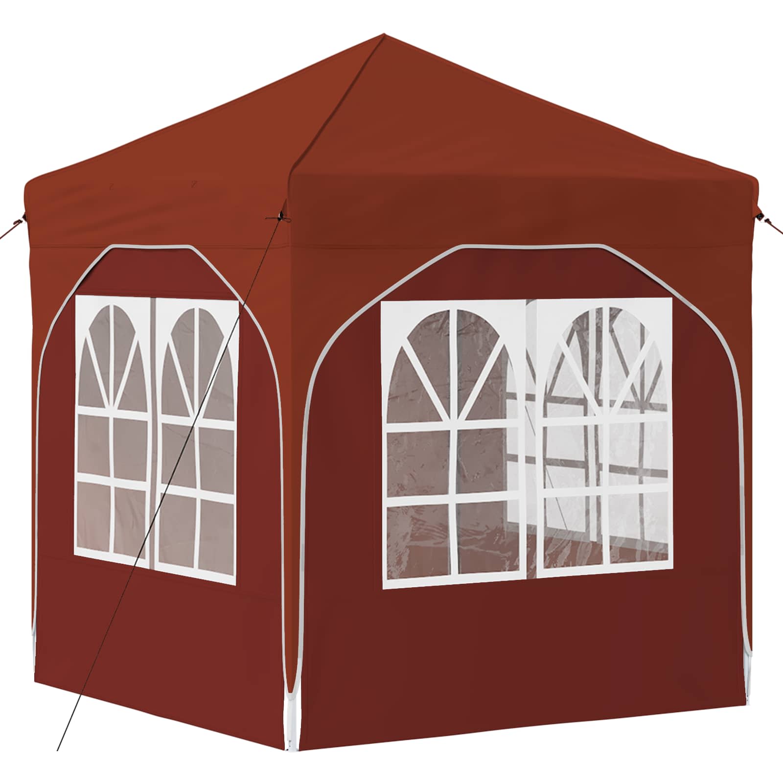 Pop-up Partyzelt 192 x 192 x 245 cm Terrakotta
