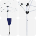 Pop-up Partyzelt 290 x 290 x 245 cm Blau