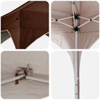 Pop-up Partyzelt 290 x 290 x 245 cm Braun