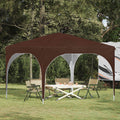 Pop-up Partyzelt 290 x 290 x 245 cm Braun