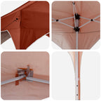 Pop-up Partyzelt 290 x 290 x 245 cm Terrakotta