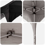 Pop-up Partyzelt 290 x 290 x 245 cm Schwarz
