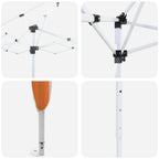 Pop-up Partyzelt 290 x 290 x 245 cm Orange