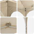 Pop-up Partyzelt 290 x 290 x 245 cm Creme