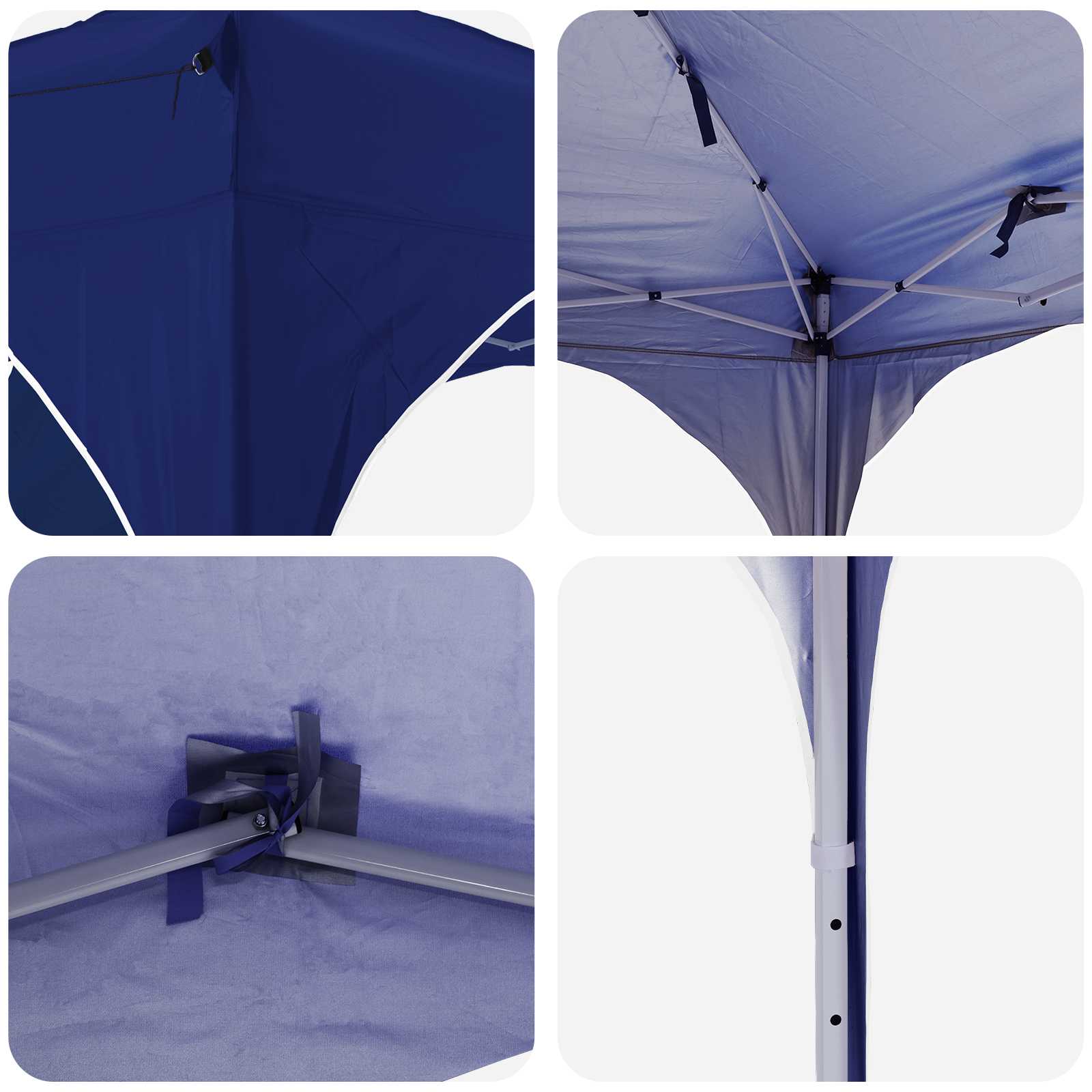 Pop-up Partyzelt 290 x 290 x 245 cm Blau