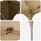 Pop-up Partyzelt 290 x 290 x 245 cm Taupe