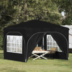 Pop-up Partyzelt 290 x 290 x 245 cm Schwarz