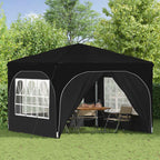 Pop-up Partyzelt 290 x 290 x 245 cm Schwarz