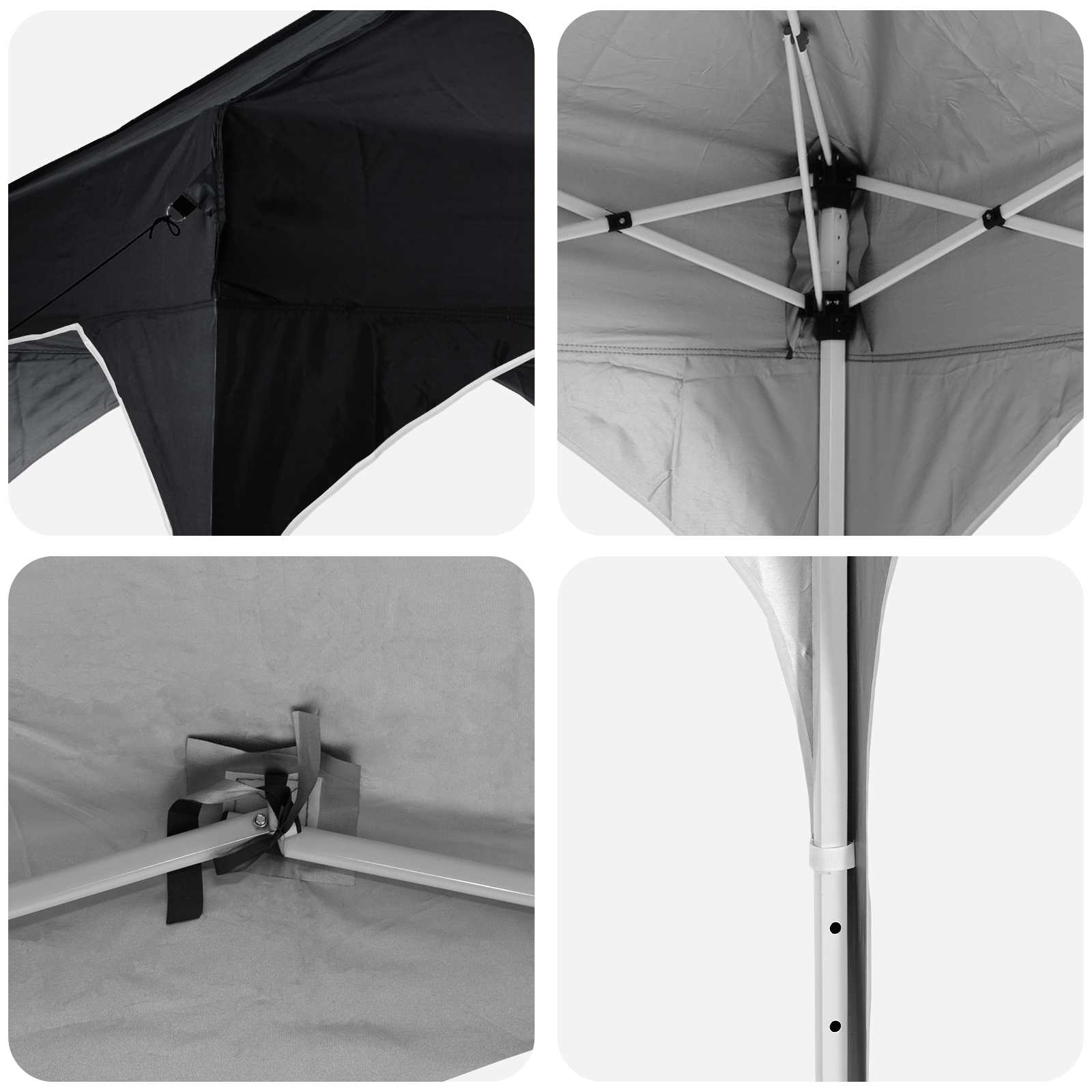 Pop-up Partyzelt 575 x 288 x 245 cm Anthrazit Oxford-Stoff