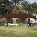 Pop-up Partyzelt 575 x 288 x 245 cm Braun Oxford-Stoff