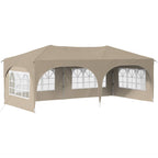 Pop-up Partyzelt 575 x 288 x 245 cm Creme Oxford-Stoff