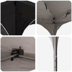 Pop-up Partyzelt 575 x 288 x 245 cm Schwarz Oxford-Stoff