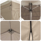 Pop-up Partyzelt 575 x 288 x 245 cm Creme Oxford-Stoff