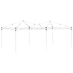 Pop-up Partyzelt 575 x 288 x 245 cm Taupe Oxford-Stoff