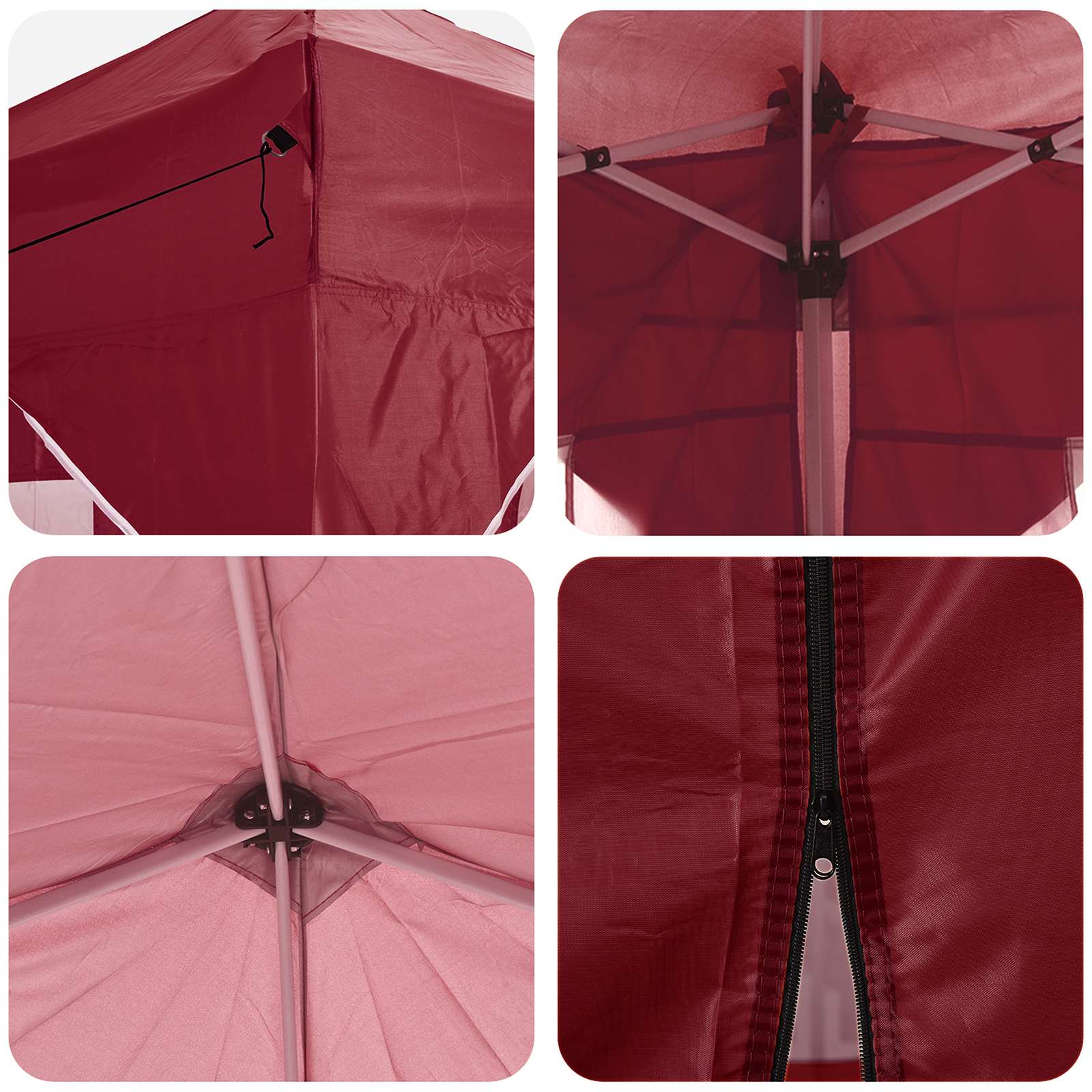 Pop-up Partyzelt 575 x 288 x 245 cm Bordeauxrot Oxford-Stoff