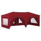 Pop-up Partyzelt 575 x 288 x 245 cm Bordeauxrot Oxford-Stoff