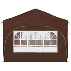 Pop-up Partyzelt 575 x 288 x 245 cm Braun Oxford-Stoff