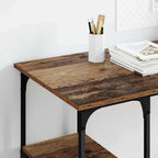 Schreibtisch mit Regal Altholz 140 x 50 x 75 cm Holzwerkstoff