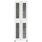 Highboard mit Regal FLORIN Weiß 60 x 35 x 182 cm Holzwerkstoff