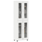 Highboard mit Regal FLORIN Weiß 60 x 35 x 182 cm Holzwerkstoff