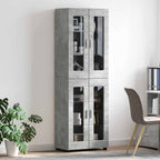 Highboard FLORIN Beton Grau 60 x 35 x 182 cm Holzwerkstoff