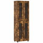 Highboard mit Regal FLORIN Geräucherte Eiche 60 x 35 x 182 cm