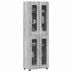 Highboard FLORIN Graues Sonoma 60 x 35 x 182 cm Holzwerkstoff
