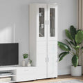 Highboard mit Regal FLORIN Weiß 60 x 35 x 182 cm Holzwerkstoff