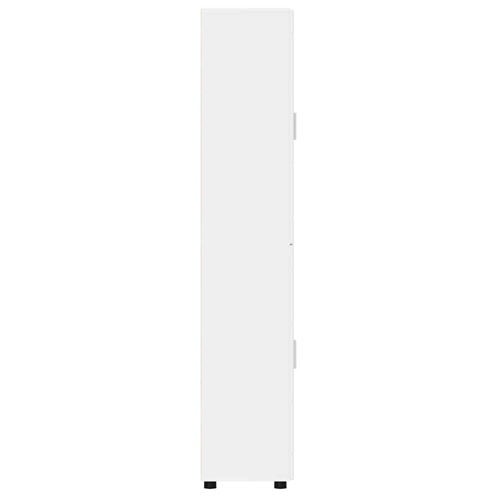 Highboard mit Regal FLORIN Weiß 60 x 35 x 182 cm Holzwerkstoff