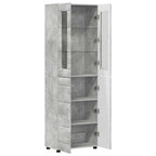 Highboard FLORIN Beton Grau 60 x 35 x 182 cm Holzwerkstoff