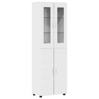 Highboard FLORIN Hochglanz Weiß 60 x 35 x 182 cm Holzwerkstoff
