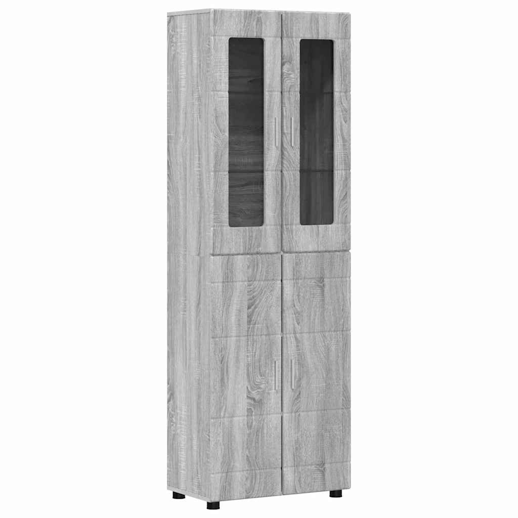 Highboard FLORIN Graues Sonoma 60 x 35 x 182 cm Holzwerkstoff