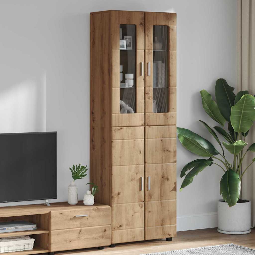 Highboard FLORIN Artisan-Eiche 60 x 35 x 182 cm Holzwerkstoff