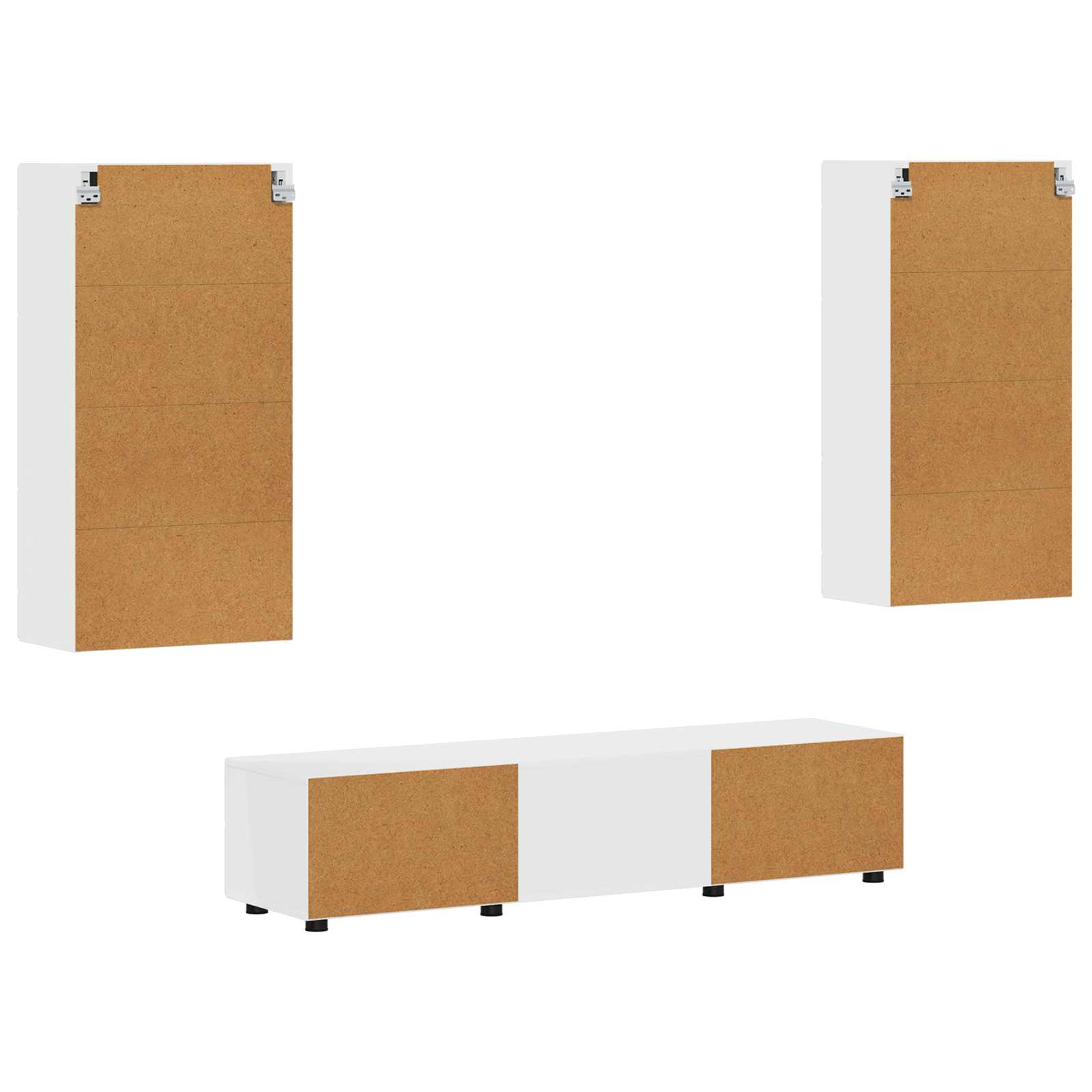 TV-Schrankset mit Schubladen FLORIN 3 pcs Weiß Holzwerkstoff
