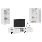 TV-Schrankset mit Schubladen FLORIN 3 pcs Weiß Holzwerkstoff