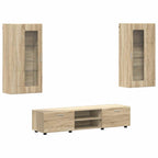 TV-Schrankset mit Regal FLORIN 3 pcs Sonoma-Eiche Holzwerkstoff