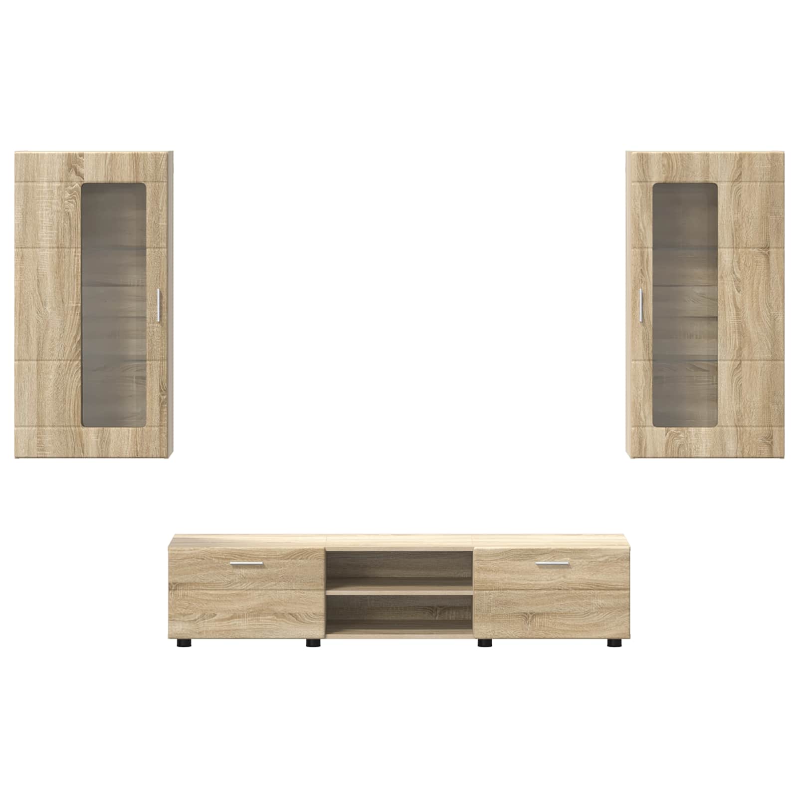 TV-Schrankset mit Regal FLORIN 3 pcs Sonoma-Eiche Holzwerkstoff
