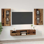 TV-Schrankset mit Schubladen FLORIN 3 pcs Altholz Holzwerkstoff