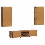 TV-Schrankset mit Schubladen FLORIN 3 pcs Altholz Holzwerkstoff