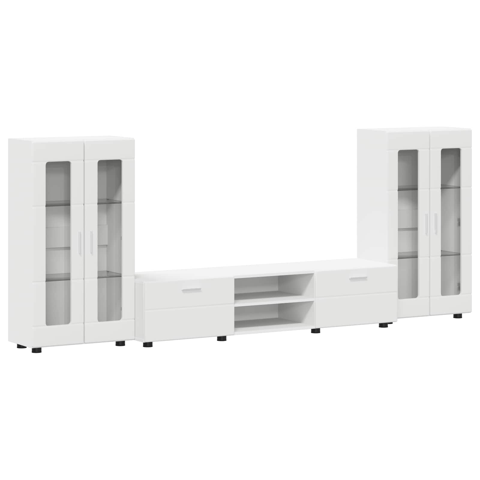 TV-Schrankset mit Schubladen FLORIN 3 pcs Weiß Holzwerkstoff
