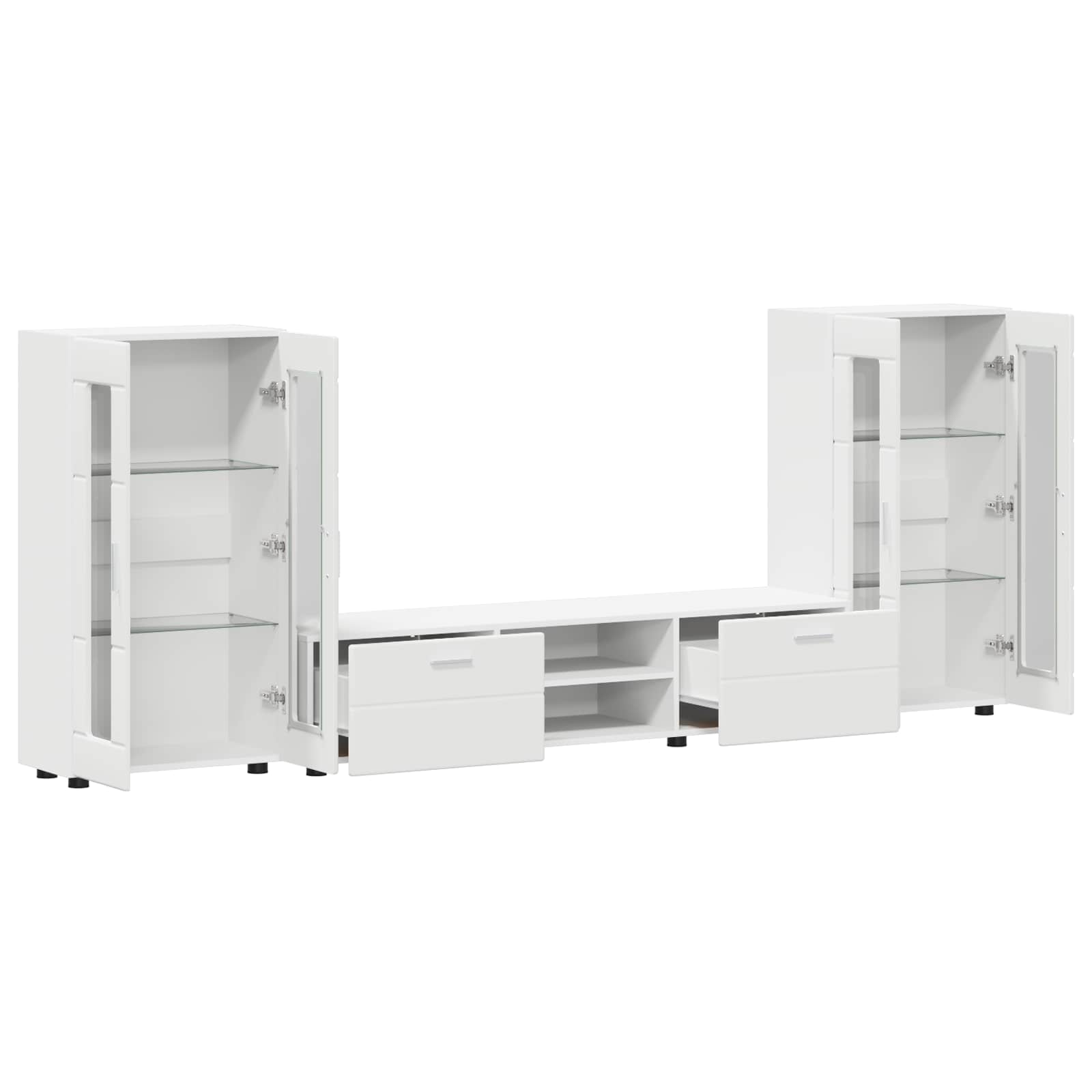 TV-Schrankset mit Schubladen FLORIN 3 pcs Weiß Holzwerkstoff