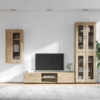 TV-Schrankset mit Regal FLORIN 3 pcs Sonoma-Eiche Holzwerkstoff