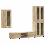 TV-Schrankset mit Regal FLORIN 3 pcs Sonoma-Eiche Holzwerkstoff