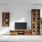 TV-Schrankset mit Schubladen FLORIN 3 pcs Altholz Holzwerkstoff