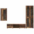TV-Schrankset mit Schubladen FLORIN 3 pcs Altholz Holzwerkstoff